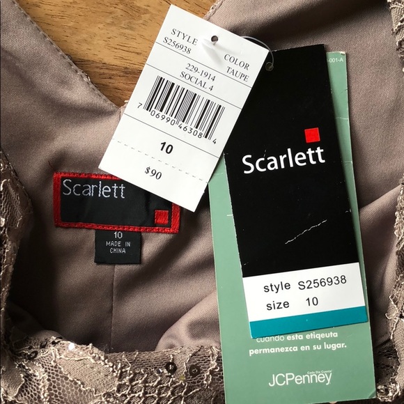 Taupe knee length dress - Picture 3 of 4